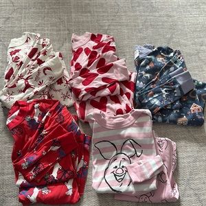 Size 10 Hanna anderson pajama lot